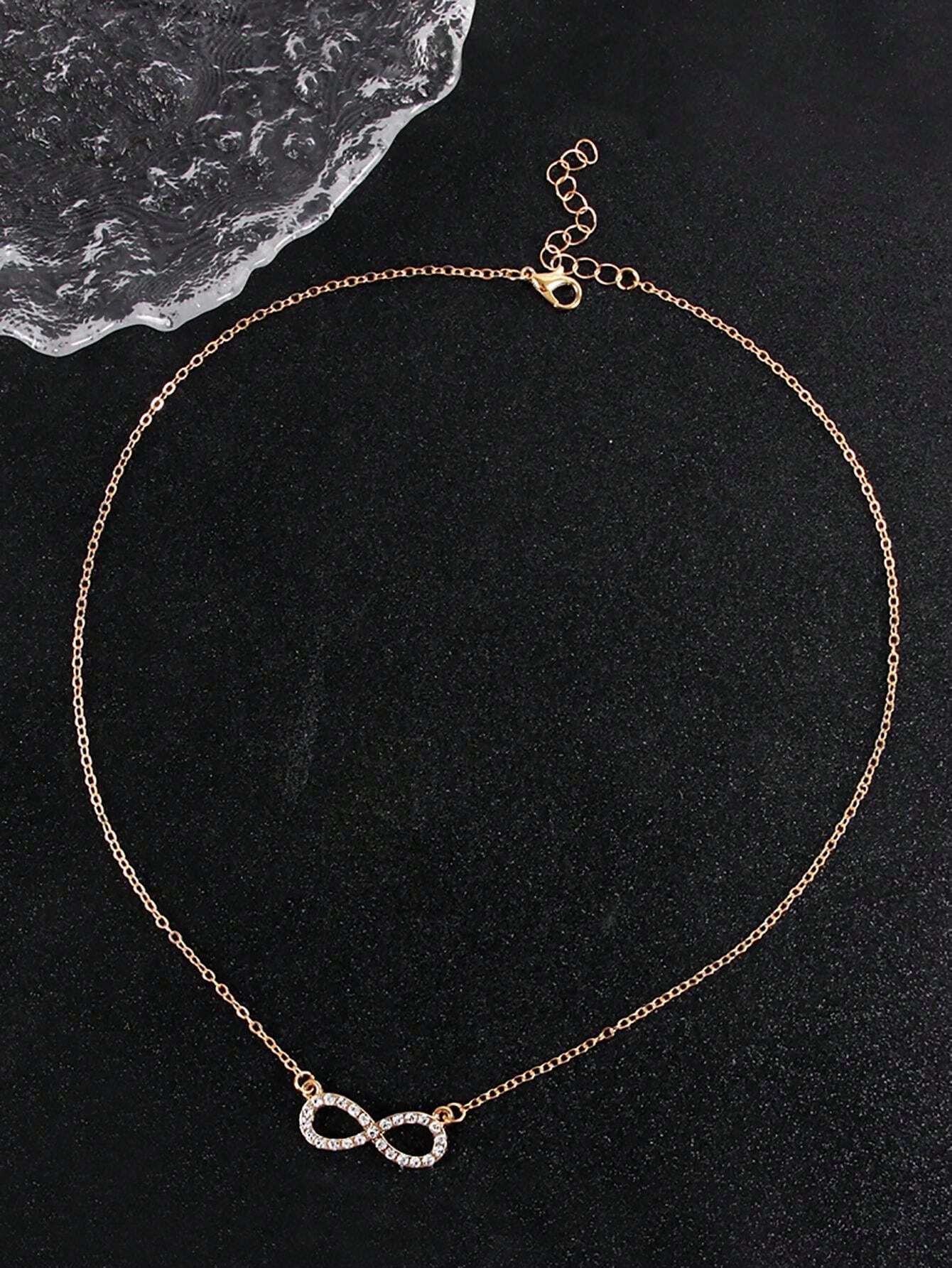 DL Stainless Steel Infinity Pendant Necklace (USA Edition)