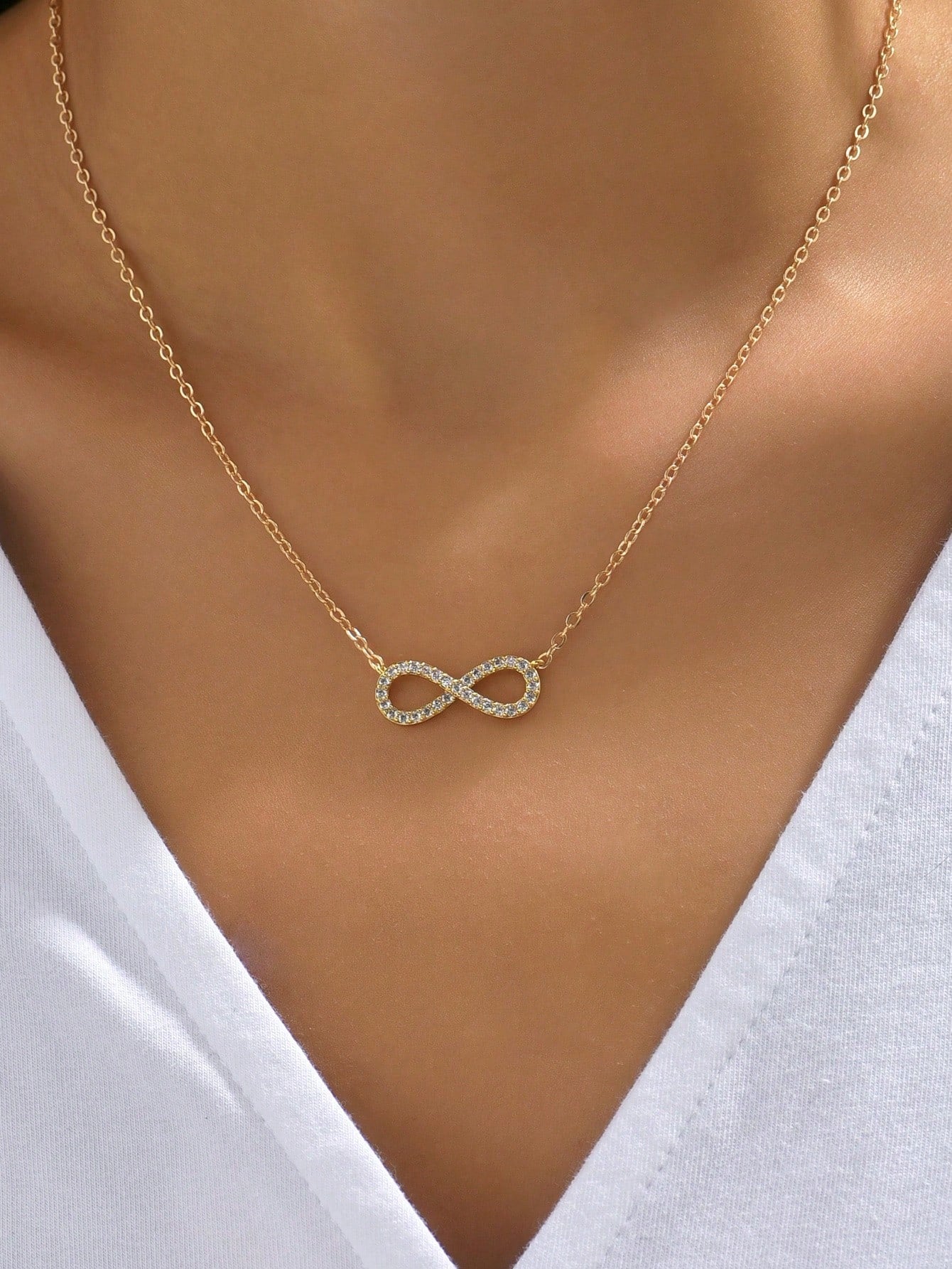 DL Stainless Steel Infinity Pendant Necklace (USA Edition)