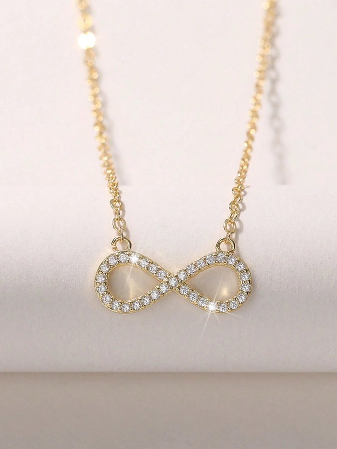DL Stainless Steel Infinity Pendant Necklace (USA Edition)