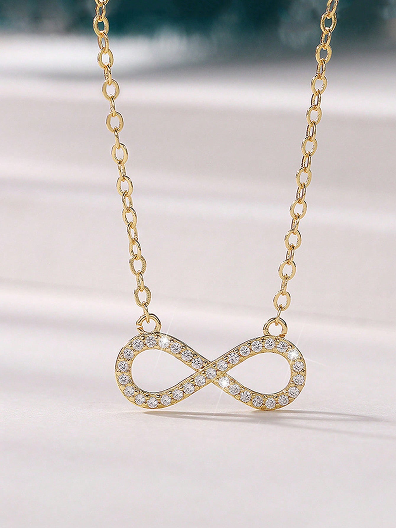 DL Stainless Steel Infinity Pendant Necklace (USA Edition)