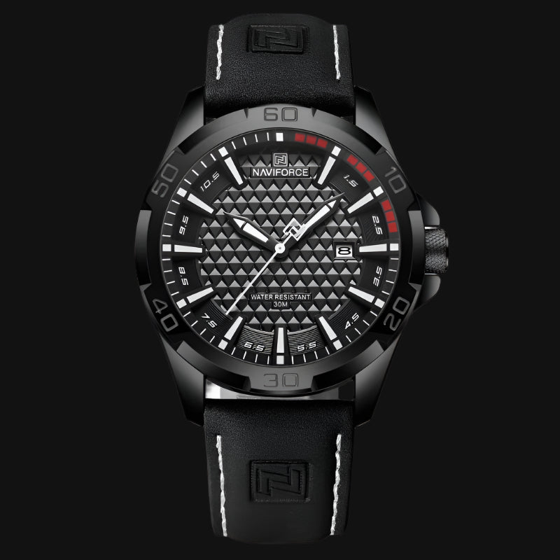 Naviforce Brand Men Fashion Quartz Watches Male Leather (Canadian Edition)