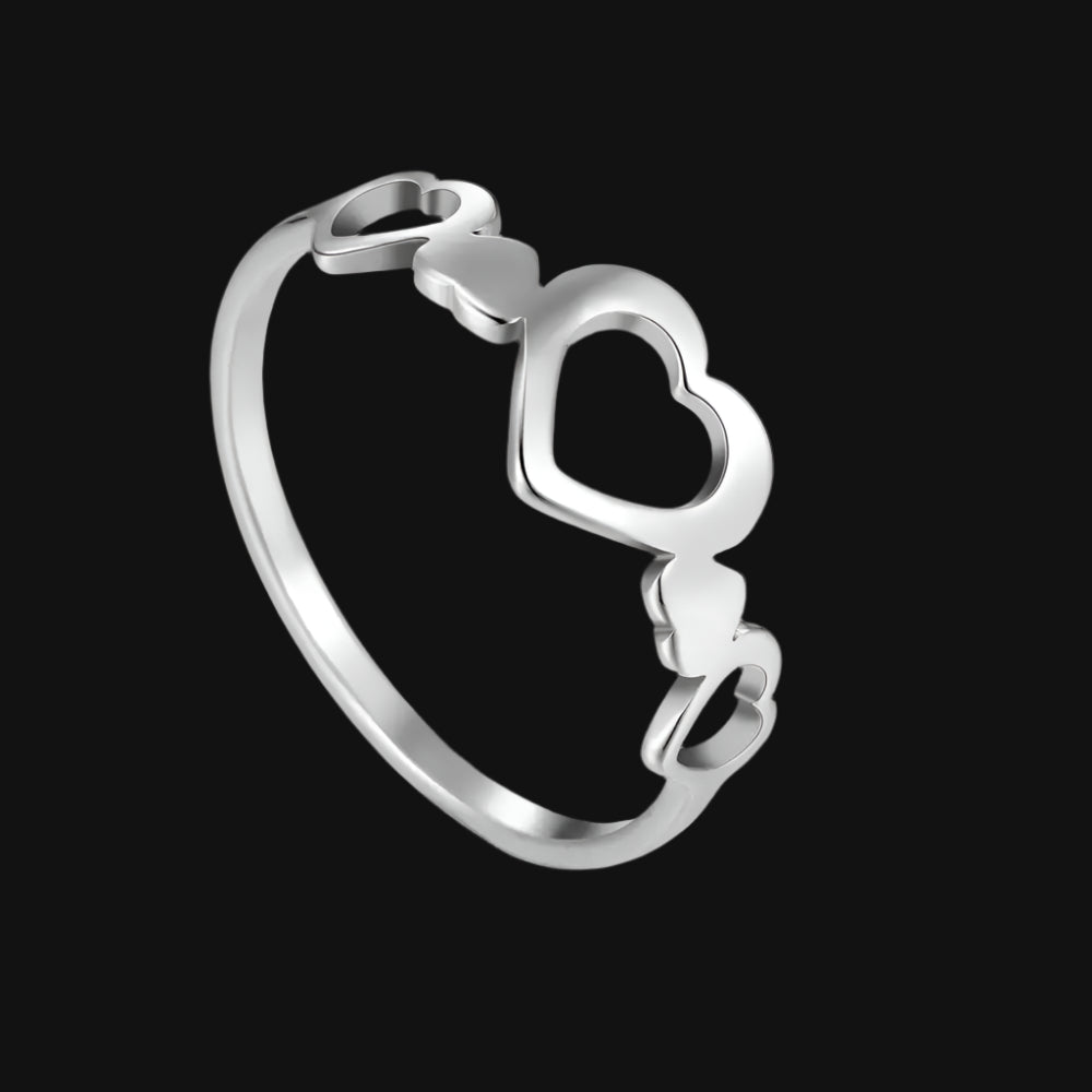 Stainless Steel Gold Color Hearts Finger Rings Loves (USA EDITION) (LIMITED)