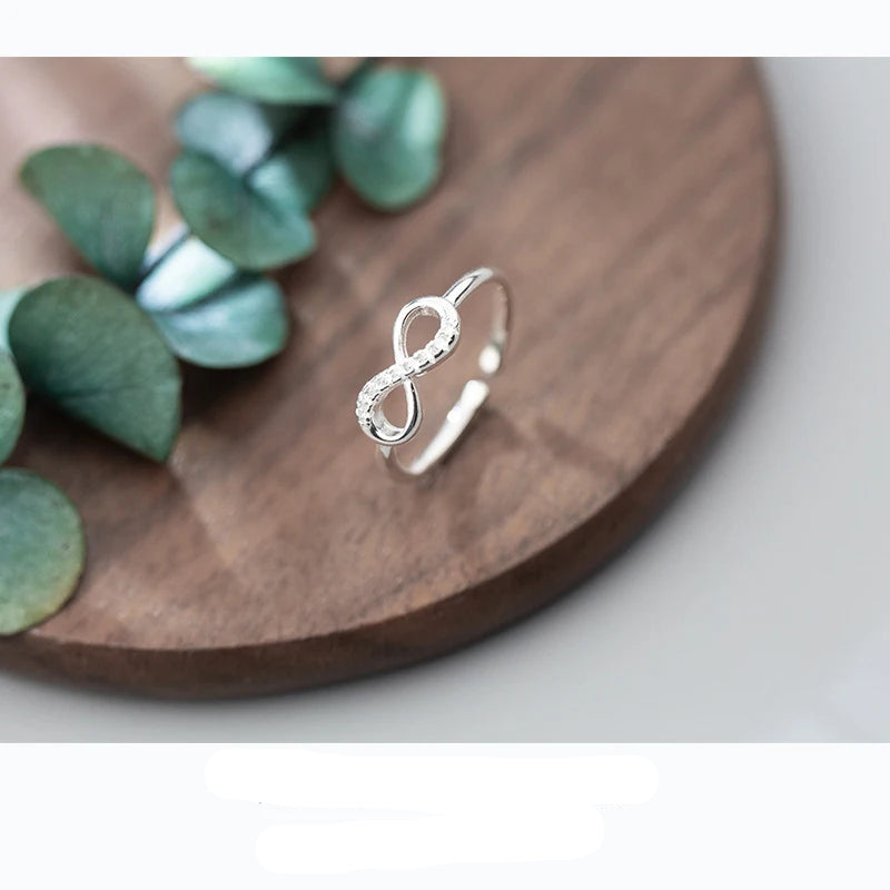 DL Love Mobius Sterling Silver 925 Infinite Love Ring (USA Edition)