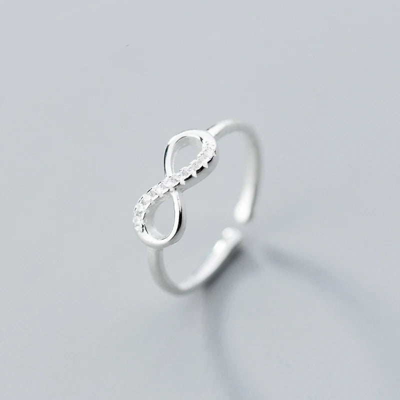 DL Love Mobius Sterling Silver 925 Infinite Love Ring (USA Edition)