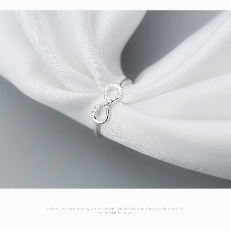 DL Love Mobius Sterling Silver 925 Infinite Love Ring (USA Edition)