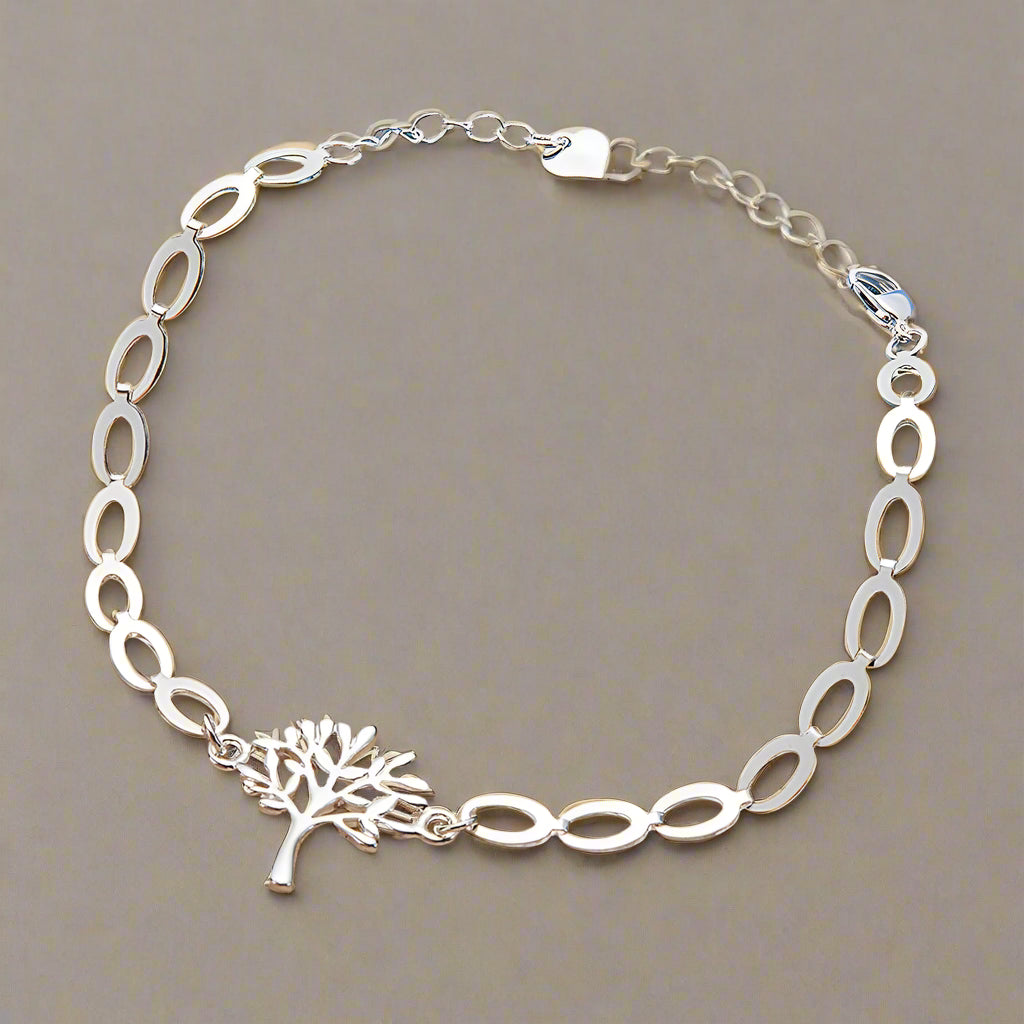 DL 925 Sterling Silver Bracelet Tree Charm Bracelet (USA Edition)