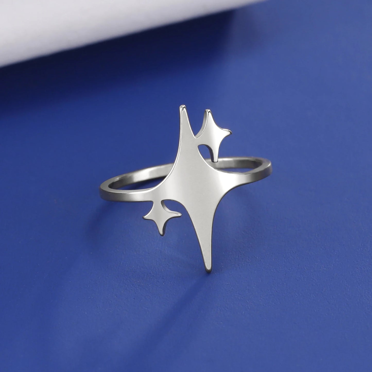 DL Skyrim Three Pointed Star Ring Stainless Steel Ring (Canadian Edition)