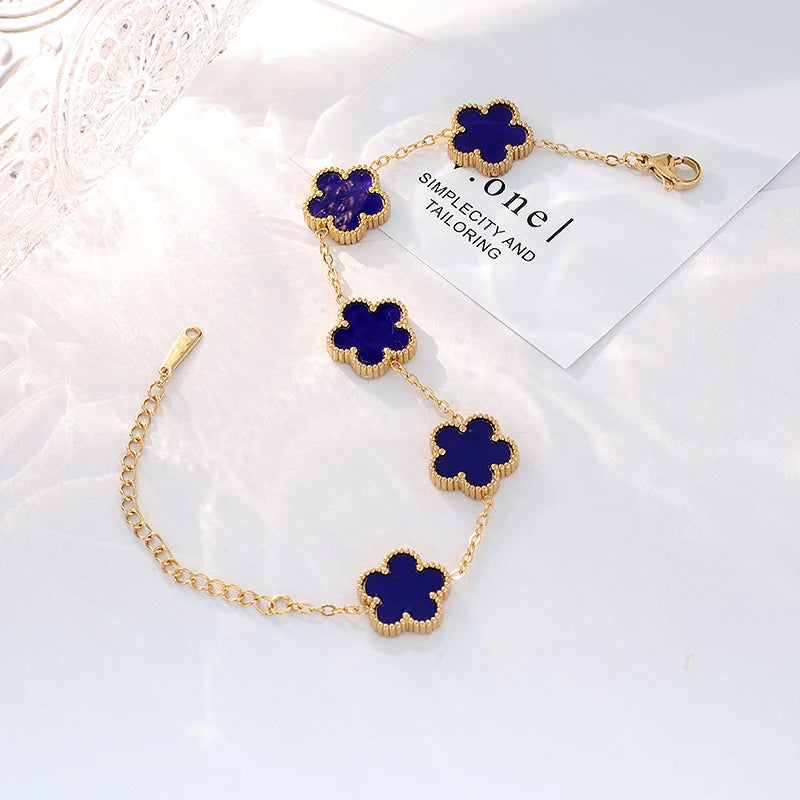 DL Stainless Steel Flower Shape Bracelet (Usa Edition)
