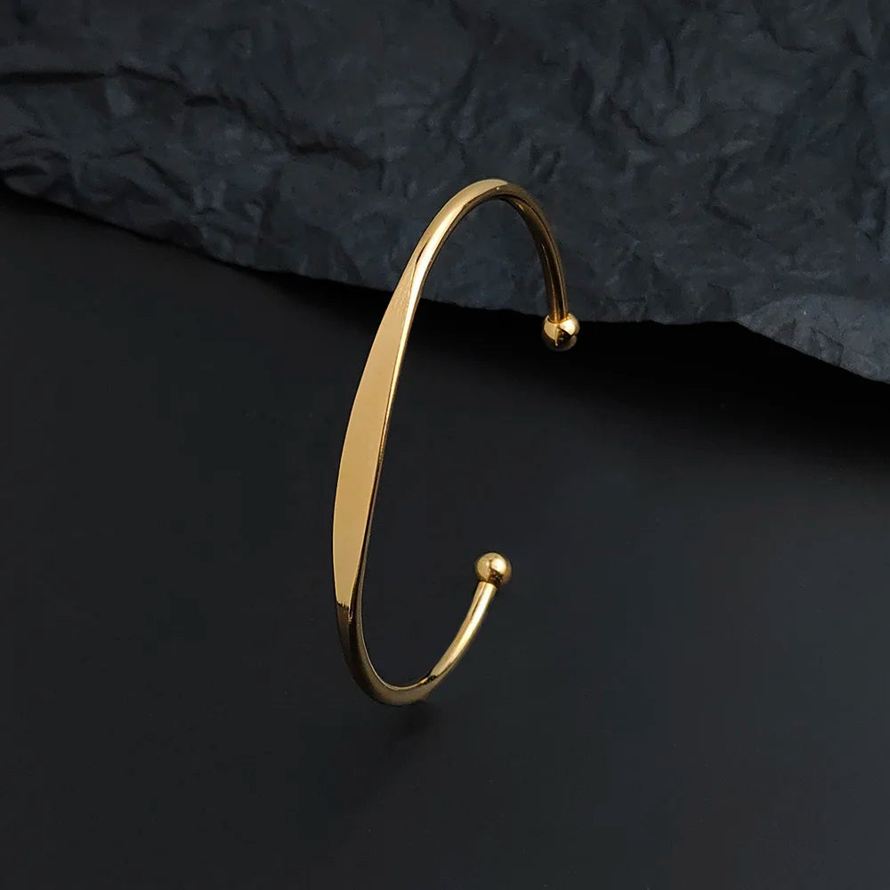 DL high quality gold plated spherical c-shape bracelet (China Edition)