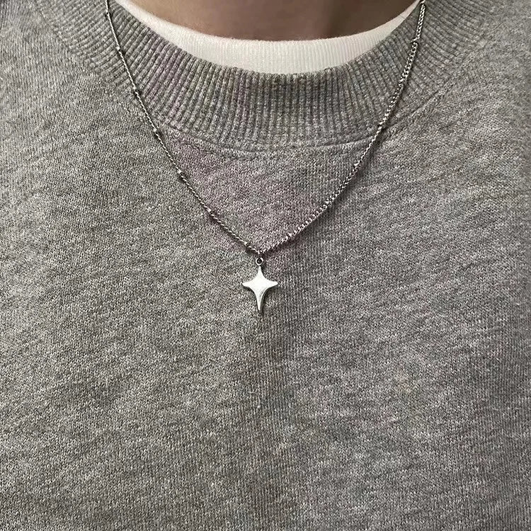 DL Star Hollow Choker Necklace (Korean Edition)