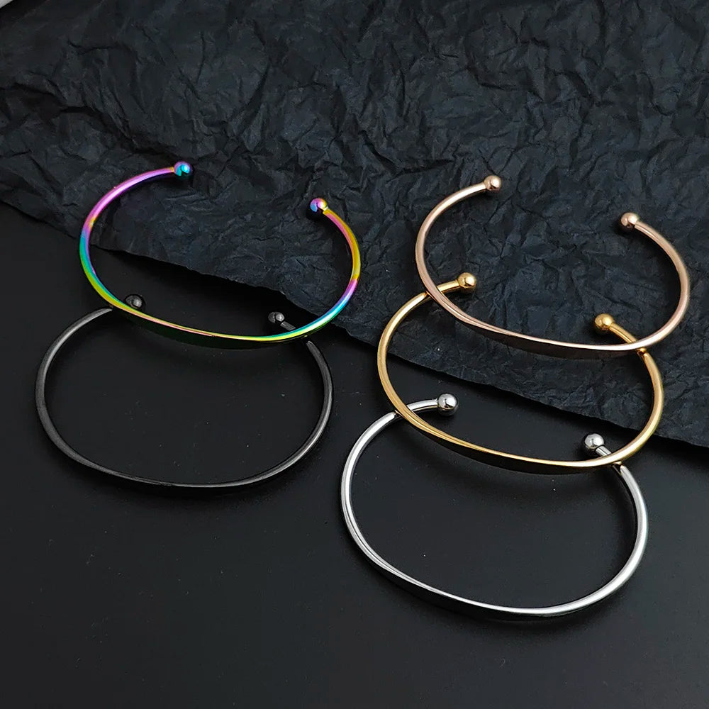 DL high quality gold plated spherical c-shape bracelet (China Edition)