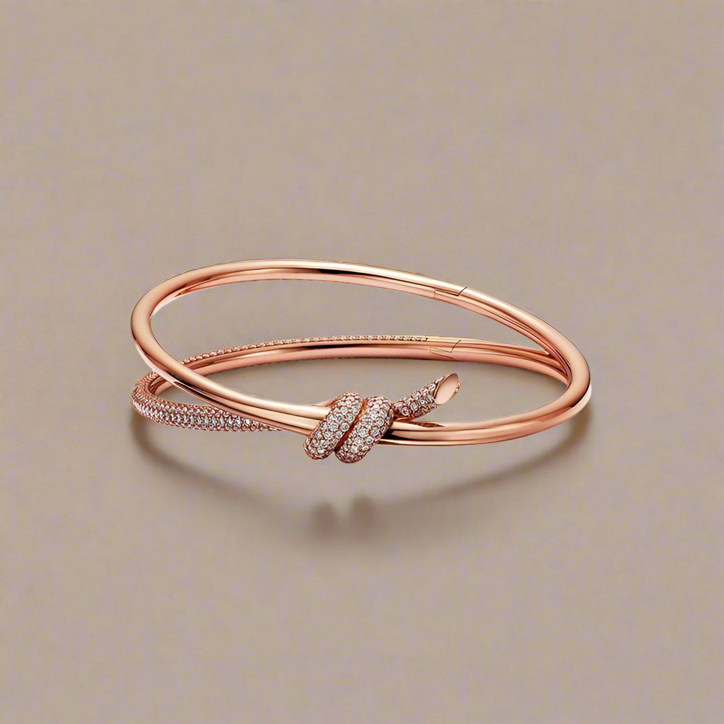 DL S925 Sterling Silver Twisted Bracelet (Korean Edition)