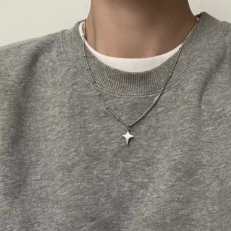 DL Star Hollow Choker Necklace (Korean Edition)