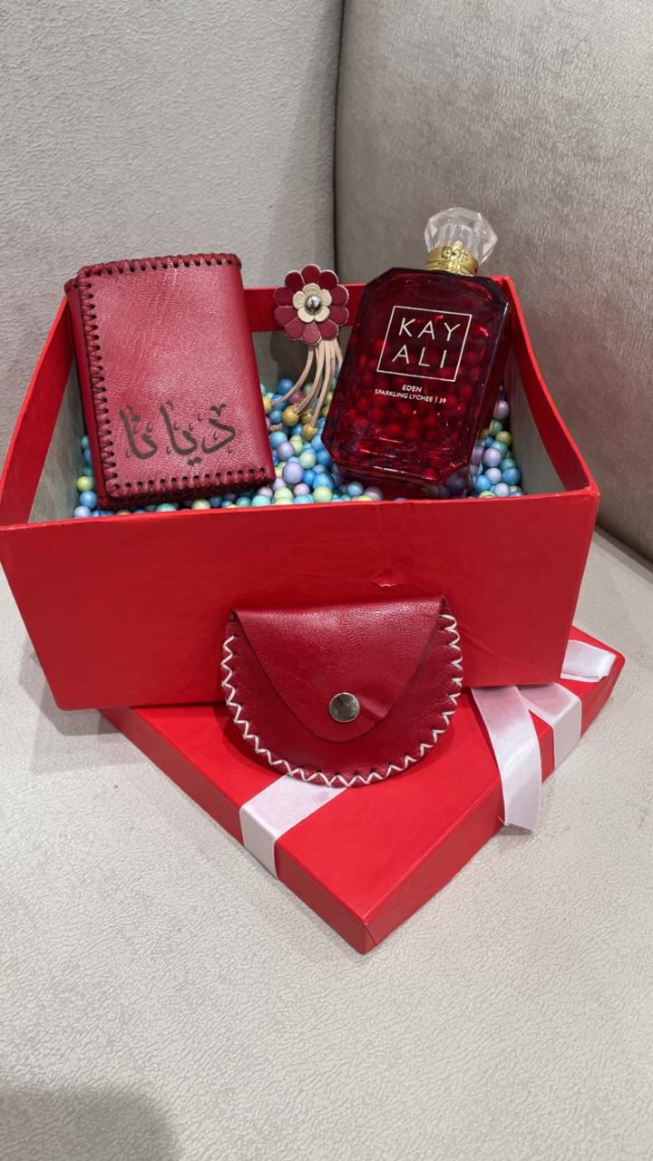 DL Red Leather Gift Set Featuring Kay Ali Perfume