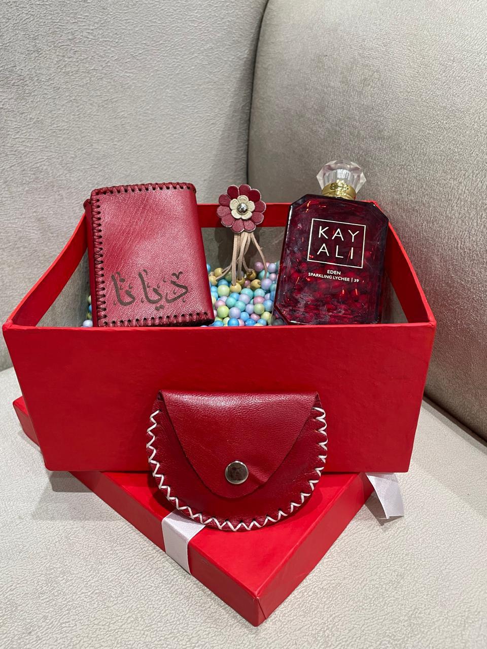 DL Red Leather Gift Set Featuring Kay Ali Perfume