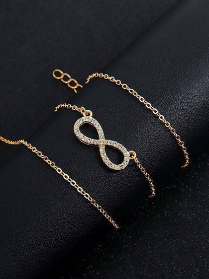 DL Stainless Steel Infinity Pendant Necklace (USA Edition)