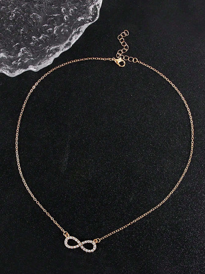 DL Stainless Steel Infinity Pendant Necklace (USA Edition)