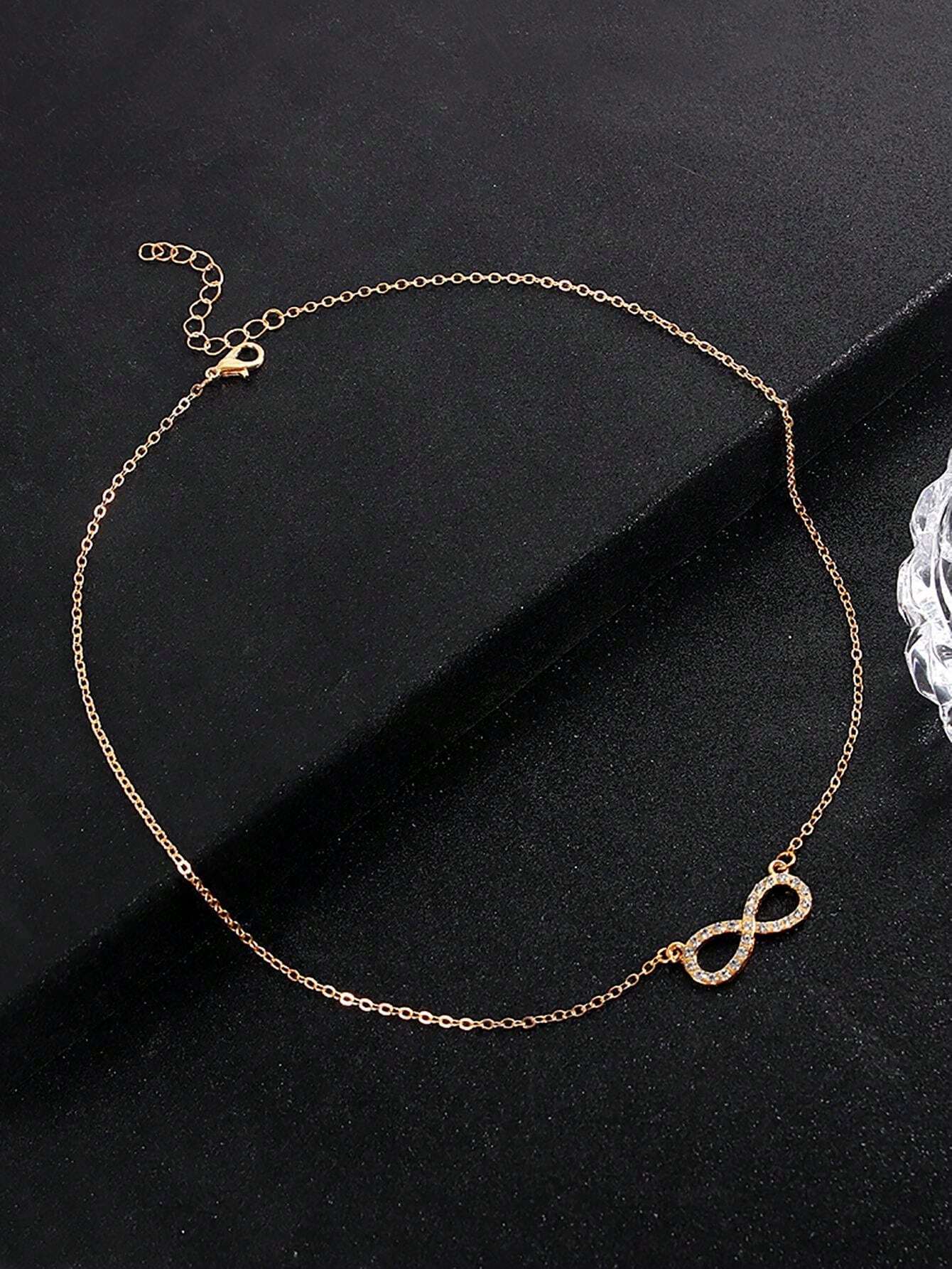 DL Stainless Steel Infinity Pendant Necklace (USA Edition)