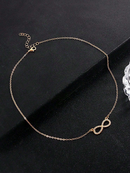DL Stainless Steel Infinity Pendant Necklace (USA Edition)