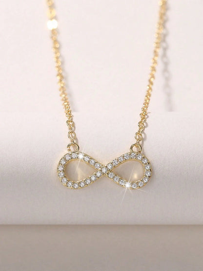DL Stainless Steel Infinity Pendant Necklace (USA Edition)