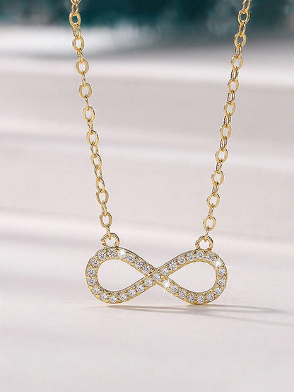 DL Stainless Steel Infinity Pendant Necklace (USA Edition)