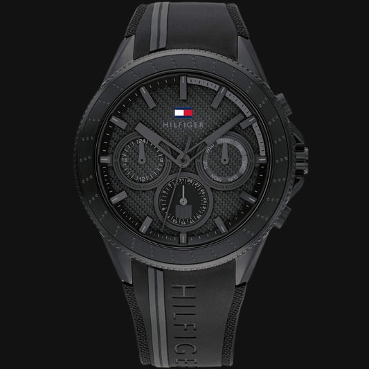 ساعة DL TOMMY HILFIGER Aiden للرجال بمينا أسود - 1791861