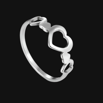 Stainless Steel Gold Color Hearts Finger Rings Loves (USA EDITION) (LIMITED)