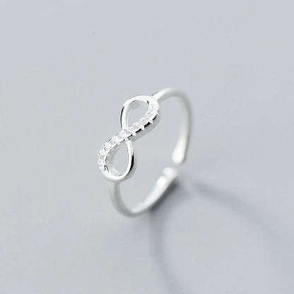 DL Love Mobius Sterling Silver 925 Infinite Love Ring (USA Edition)