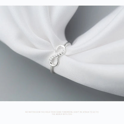 DL Love Mobius Sterling Silver 925 Infinite Love Ring (USA Edition)