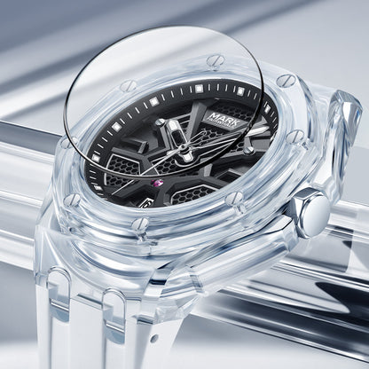 Transparent Acrylic Waterproof Luminous Quartz Watch (American Edition)
