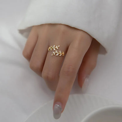 925 Silver Open Leaf Rings for Women ( USA EDITION ) ( LIMITED)