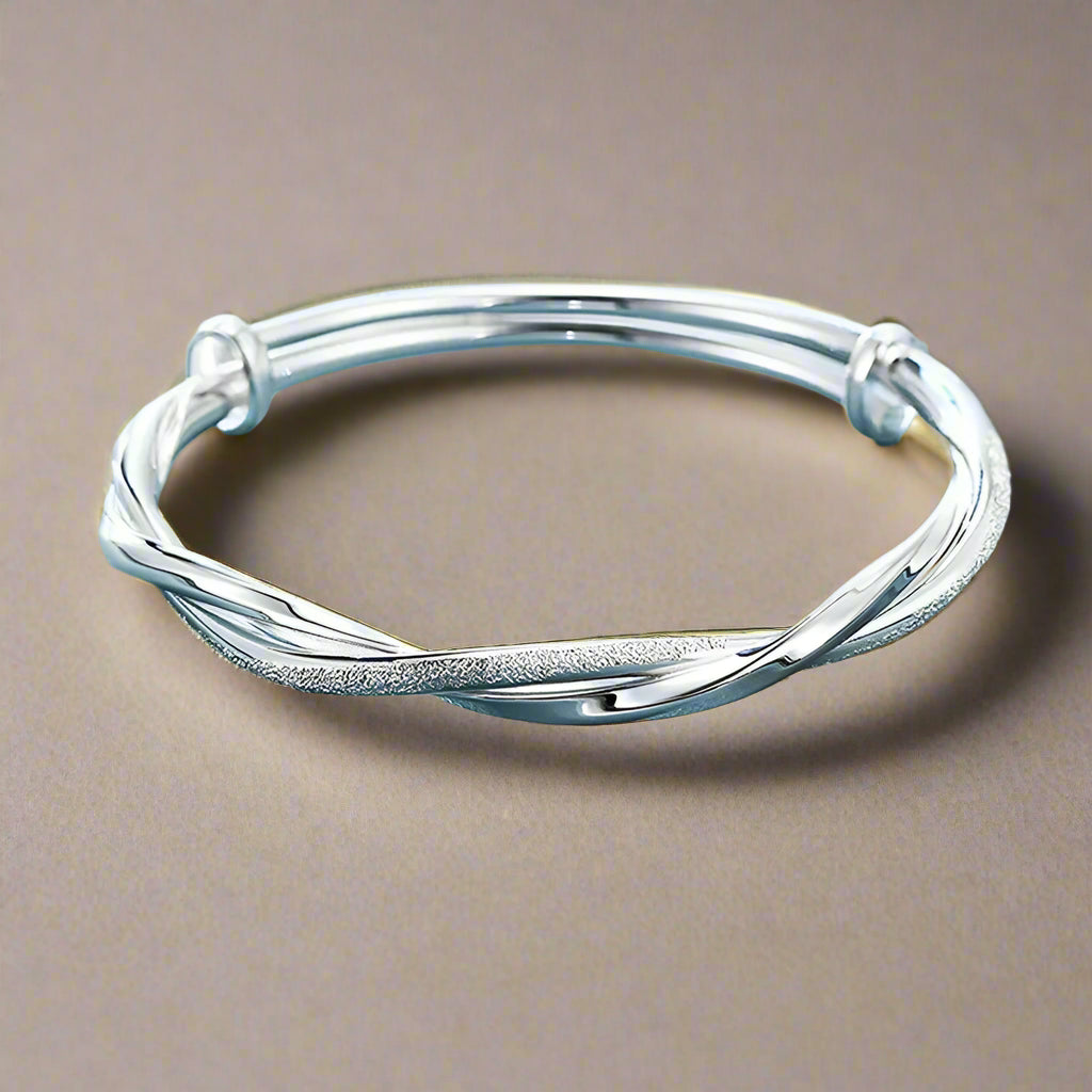 DL 925 sterling silver weave bracelet (Korean Edition)