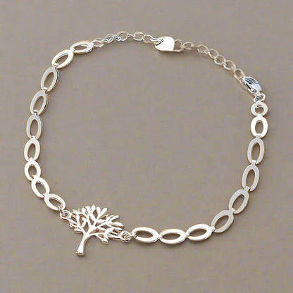 DL 925 Sterling Silver Bracelet Tree Charm Bracelet (USA Edition)