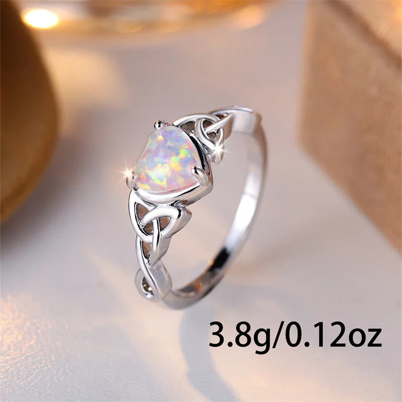 DL Mystic White Fire Opal Ring (China Edition)