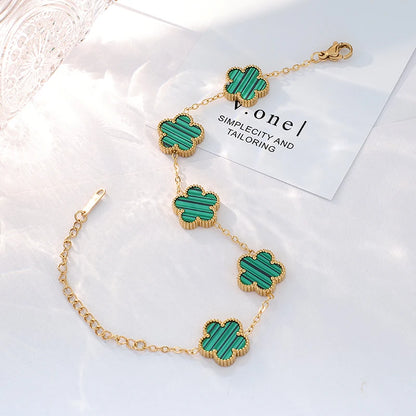 DL Stainless Steel Flower Shape Bracelet (Usa Edition)