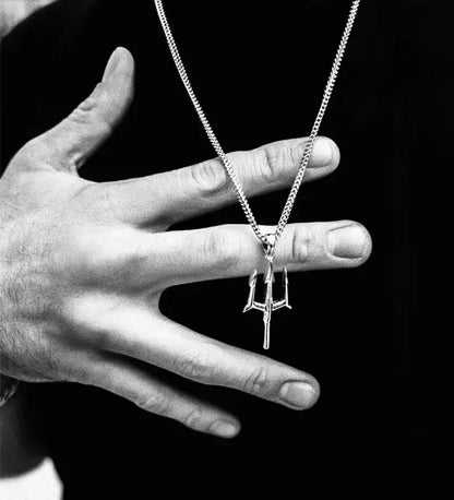 DL Poseidon Trident Necklace (Korean Edition)