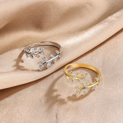 925 Silver Open Leaf Rings for Women ( USA EDITION ) ( LIMITED)