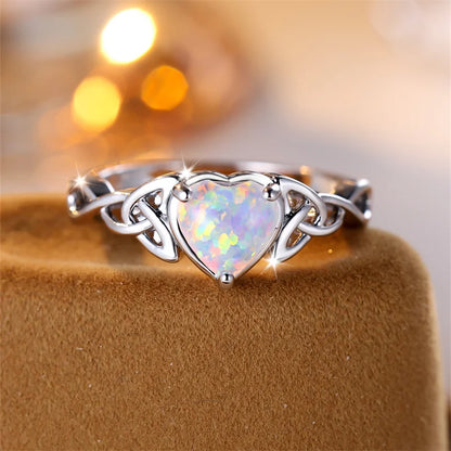 DL Mystic White Fire Opal Ring (China Edition)