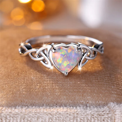 DL Mystic White Fire Opal Ring (China Edition)