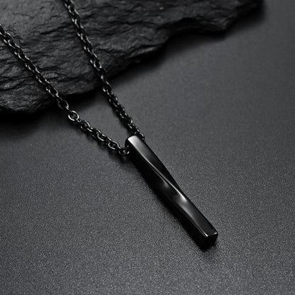 DL Geometric Square Spiral Pendant Necklace (China Edition)