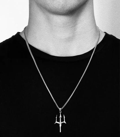 DL Poseidon Trident Necklace (Korean Edition)