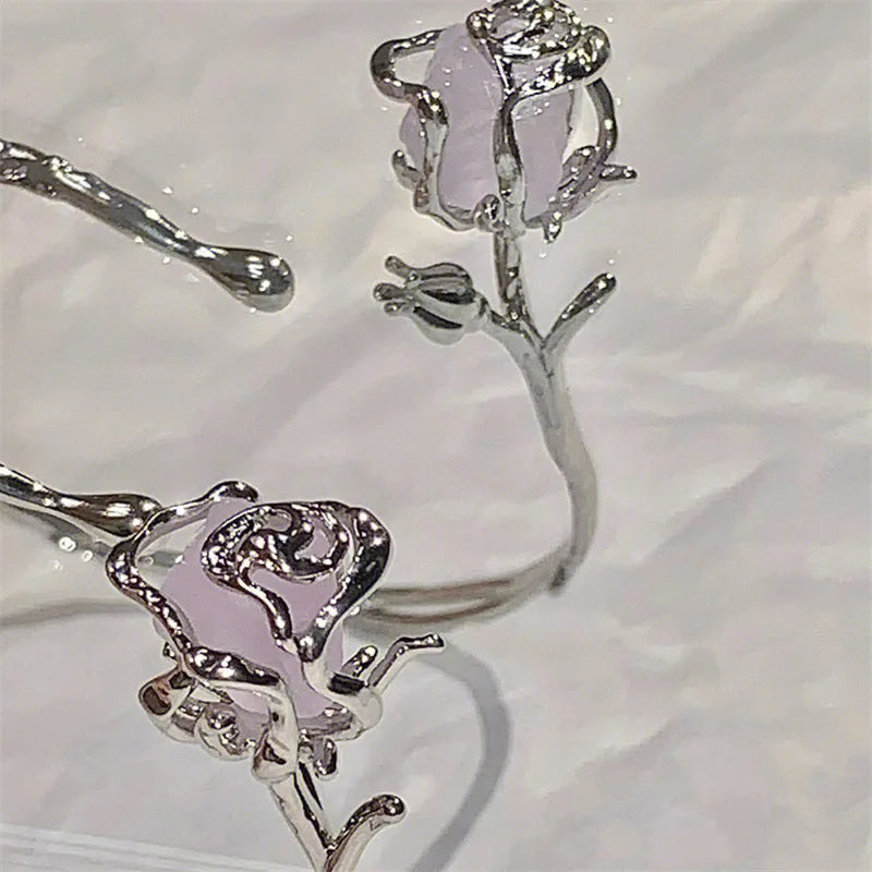 DL Aesthetic Flower Purple Rose Bracelet (Canadian Edition)