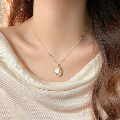 DL Irregular Baroque Pearl Necklace Pendant (China Edition)