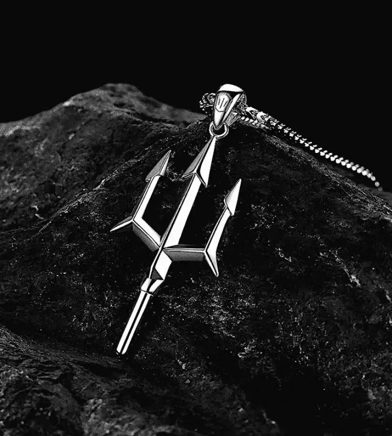 DL Poseidon Trident Necklace (Korean Edition)