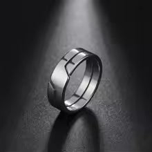 DL Fashion Simple Stainless Steel Couple Ring for Men
