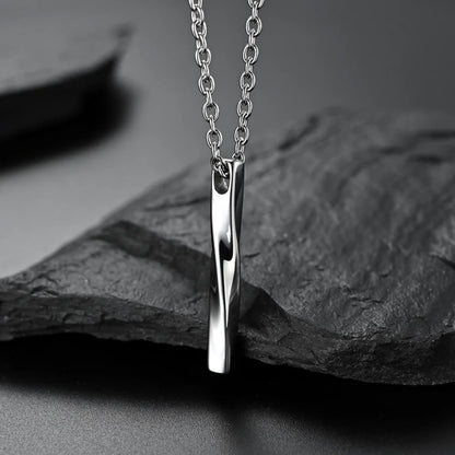 DL Geometric Square Spiral Pendant Necklace (China Edition)