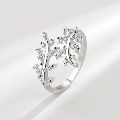 925 Silver Open Leaf Rings for Women ( USA EDITION ) ( LIMITED)