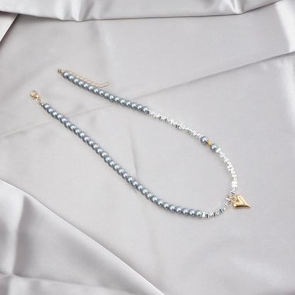 DL Crystal Class Gravel Clavicle Chain Cool Y2K Necklace (Canadian Edition)