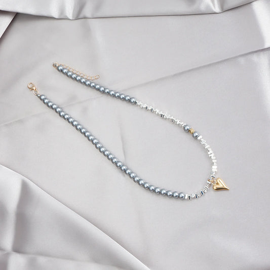 قلادة DL Crystal Class Gravel Clavicle Chain Cool Y2K (الطبعة الكندية)