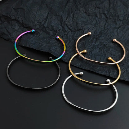 DL high quality gold plated spherical c-shape bracelet (China Edition)